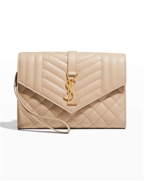 ysl monogram quilted clutch bag|ysl monogram clutch insert.